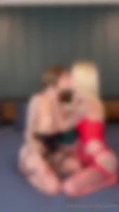 Strip tease ending with us both using a strap on eachother 2 different