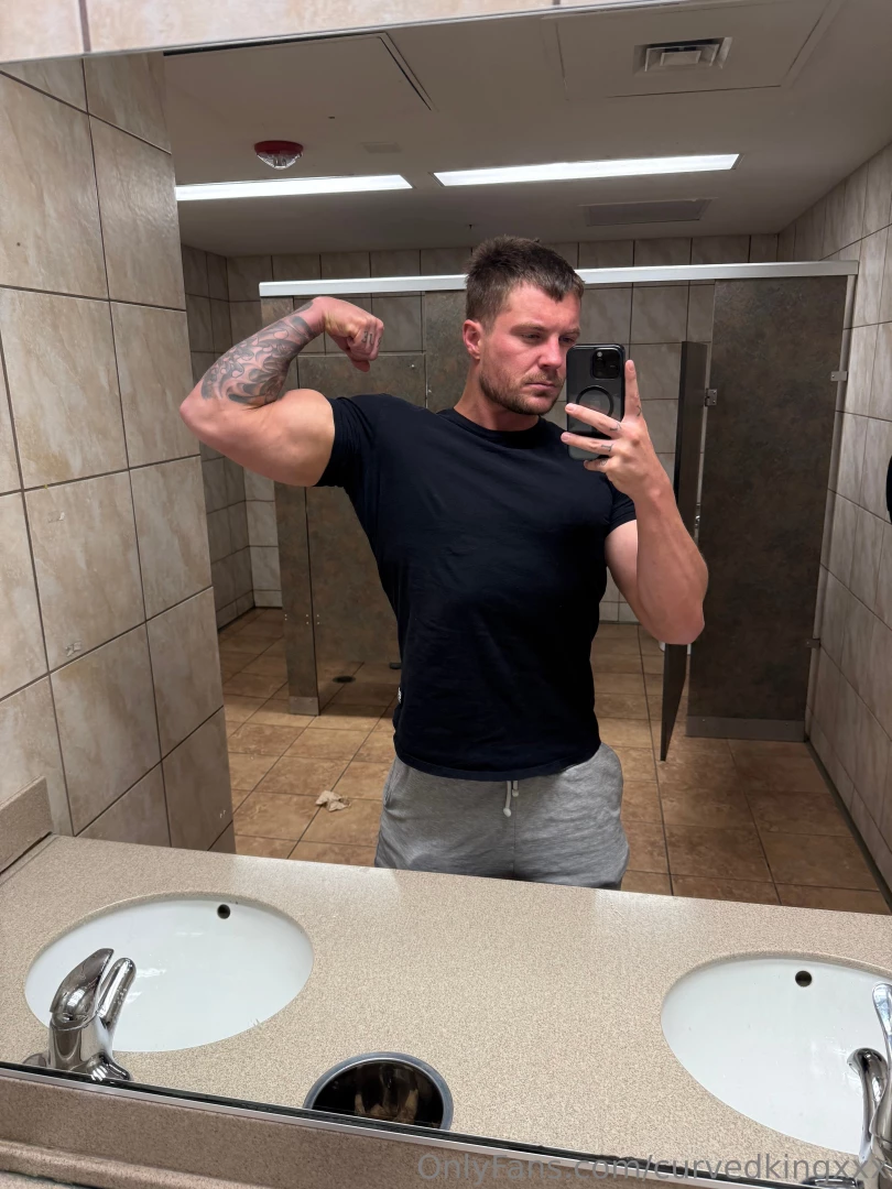 In the bank bathroom making a second deposit 
