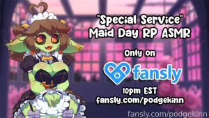 Master welcome home your special maid day service is coming up tonight