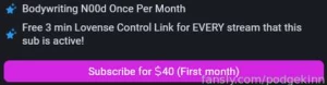 Some changes to my 50 tier now you get a free 3min lovense control