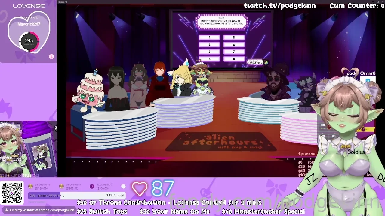 Had some spicy fun playing fansly feud with suzy_q bukkacakez 