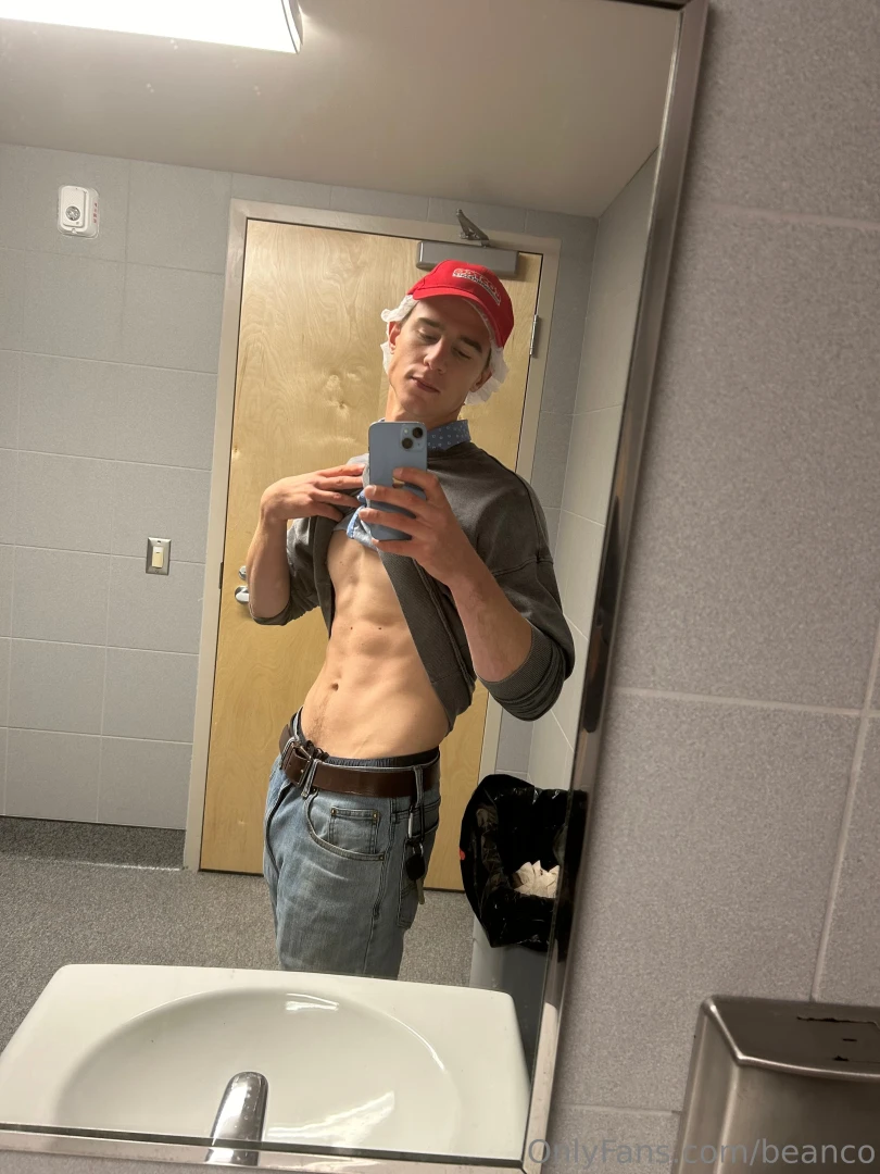 Taking you to the work bathroom with me but the video for a little 