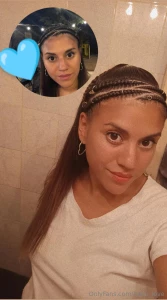 Hi daddy do you like my look today would you like to pull my braids