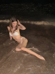 A little late night swim on the beach never hurt anybody