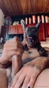 Help this werewolf stroke his big dick part 1