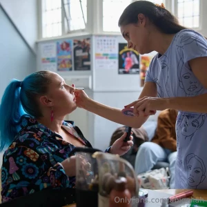 Bts shots from lmaof record god bless the amazing our makeup artist part 3