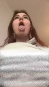 I picture your hard cock and this face gets ahegao saliva drool