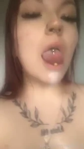 You want to see that face on your knees in front of you piercing cum