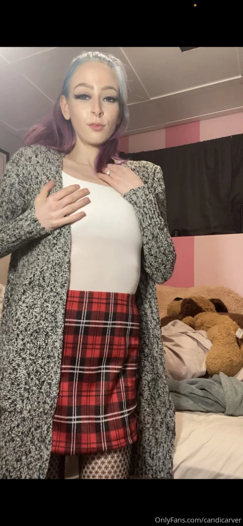 Naughty school relaxing after a long day sexy masturbation with my part 1 