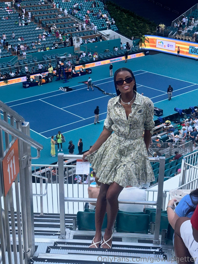 I got to witness my favorite tennis player in action what a treat 