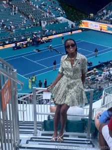 I got to witness my favorite tennis player in action what a treat