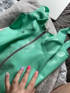 It s cute af mint colour latex can t wait to shine it