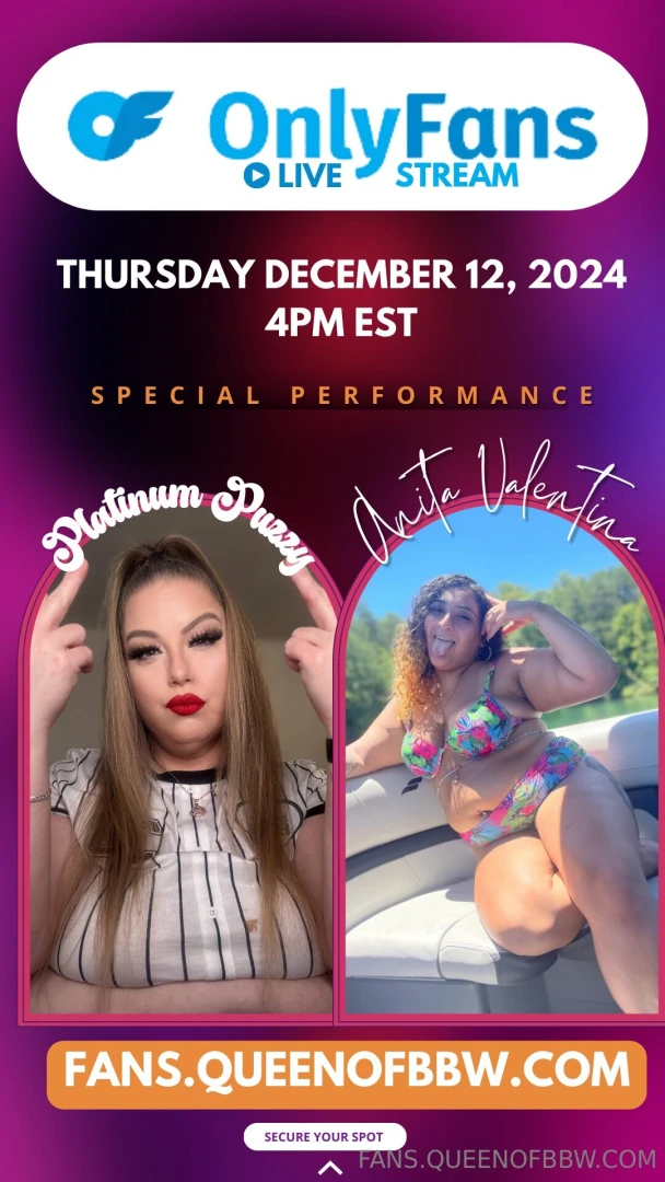 Next live show thursday 4pm est with anitaxvalentina see you there on 