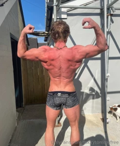 Look at the back muscles on it