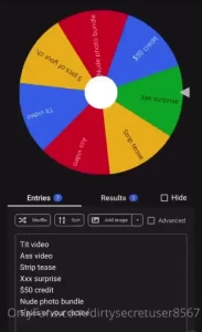 Are you feeling lucky tip 25 to spin my wheel of pleasure the only