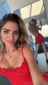 Do you like this red dress on me