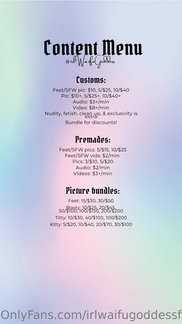 Here s my content menus services worn item menu ways to spoil me amp 
