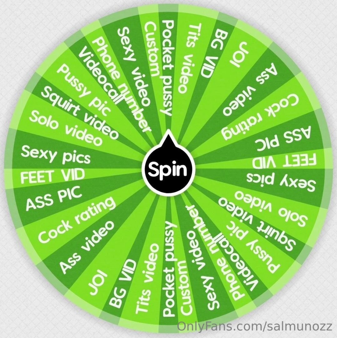 Test your luck with my brand new lucky wheel one spin 25 two spins 35 