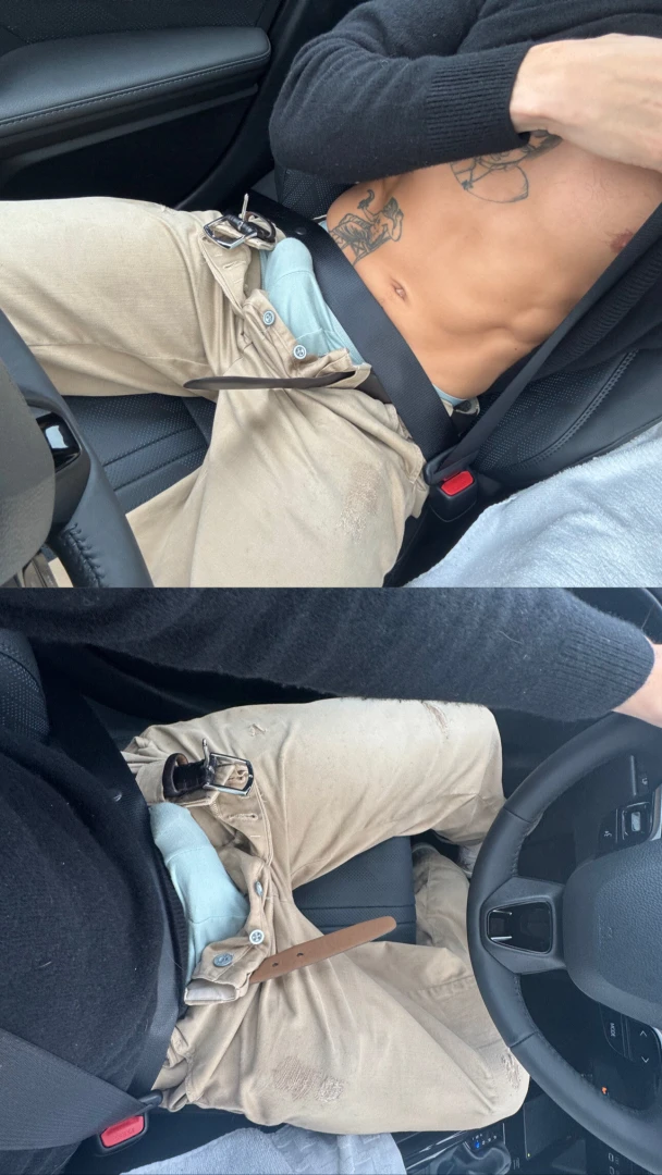 Cruising jerkoff from my long as hell road trip part 1 