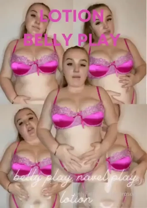 Belly play video for my belly lovers a 3-minute video in pretty pink 