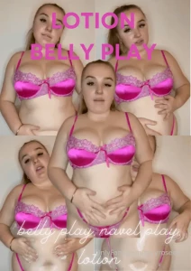 tayyroseex - Belly play video for my belly lovers a 3-minute video in pretty pink 