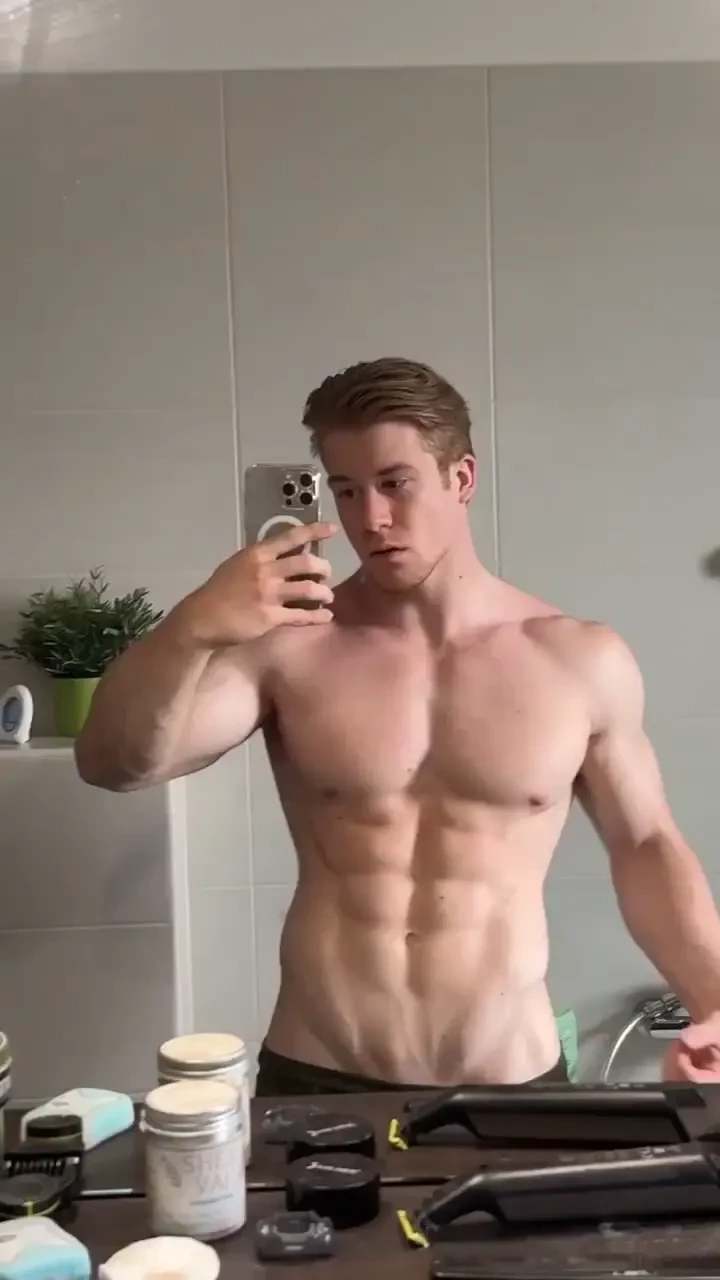Experience exclusive content from a strikingly handsome muscular guy part 7 
