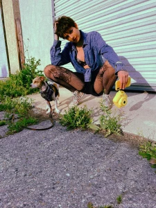 Went for a romp around the neighborhood with my pup also i got a new