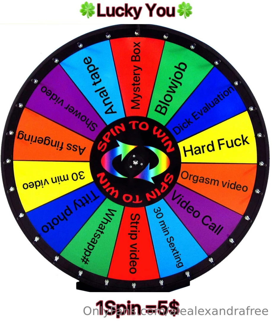 Try your luck today 1 spin ----- 5 2 spins ---- 8 3 spins ---- 12 4 