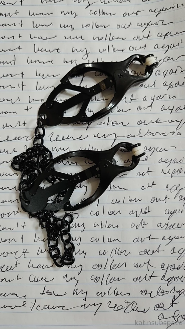 Kitten had to do lines last night in her clovers 