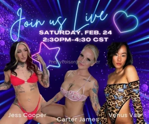 Come and play with us live saturday from 2 30-4 30 pm cst girl dinner