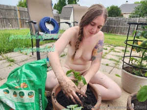 Spent some time today naked outside in the sun planting some veggies part 2
