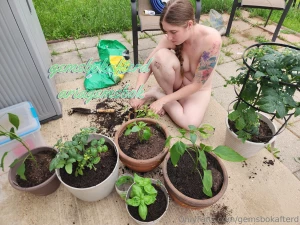 Spent some time today naked outside in the sun planting some veggies