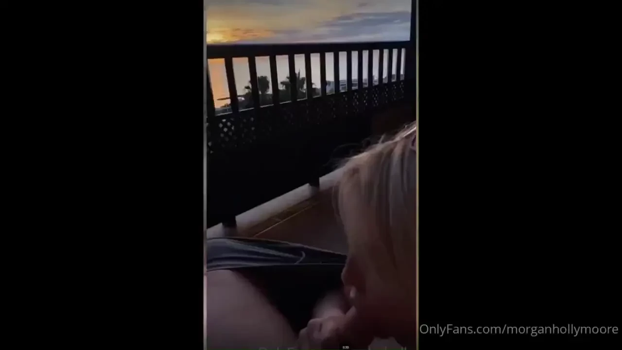 Big ass milf fucked in a hotel balcony my goal is to record myself 