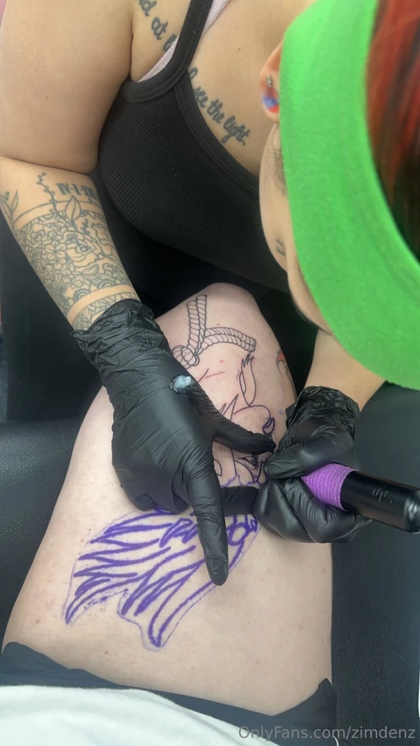 Newest tattoo started part 1 