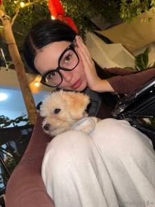 Late-night walks with my little princess layla she s the best company
