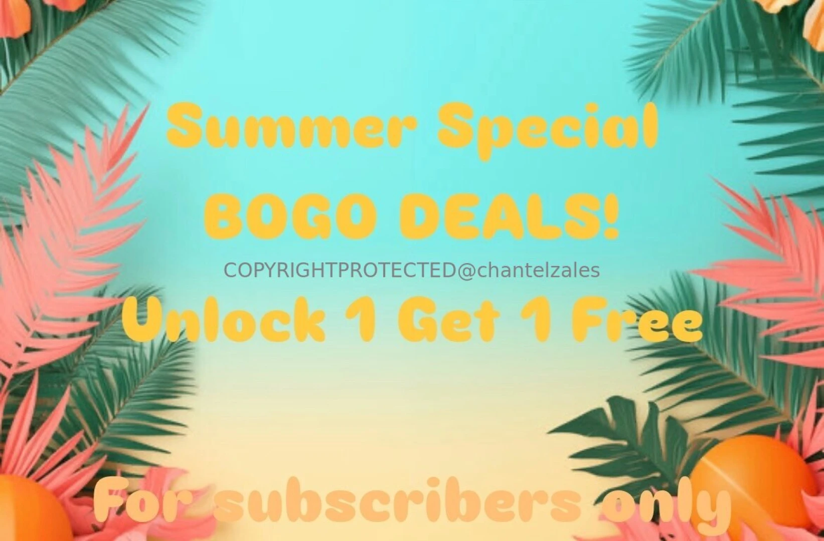 Summer special bogo unlock 1 and get 1 freeee yayyy unlock 2 and get 2 