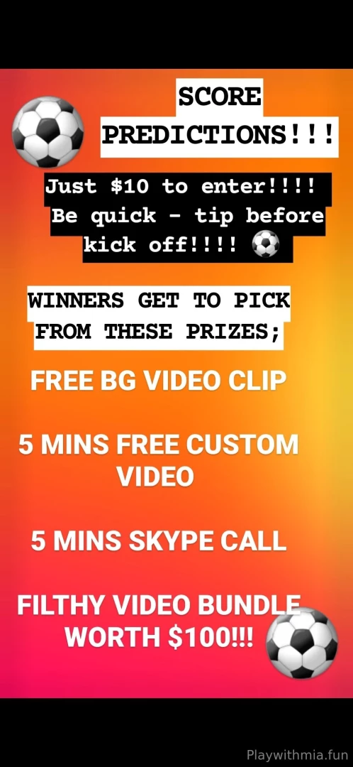 Tip 10 and send your score predictions to win one of these absolutely 