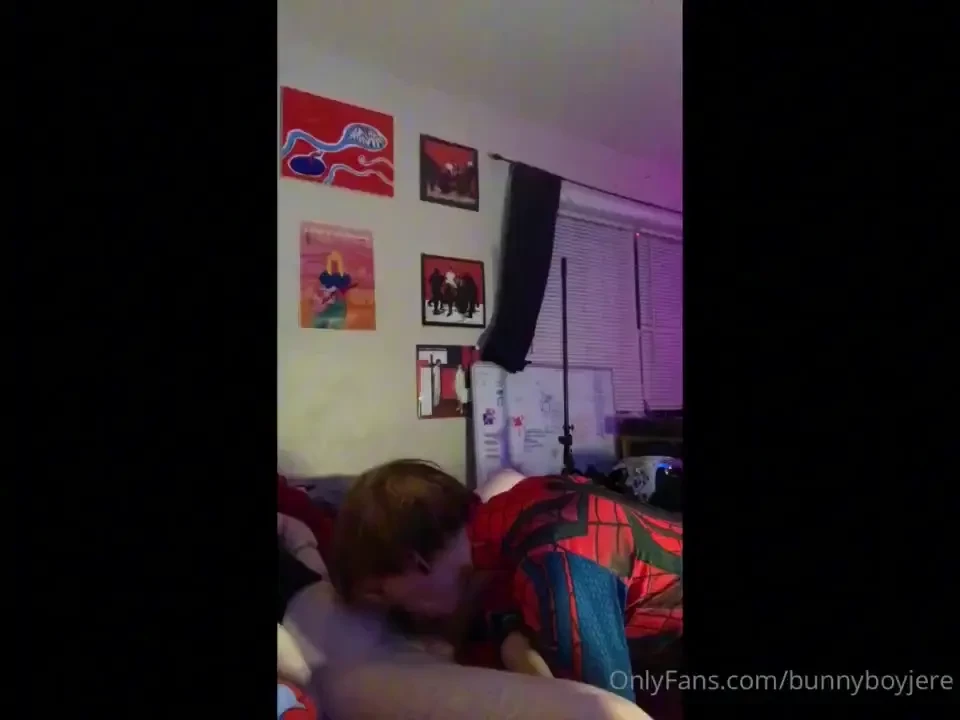 Mommy helping spiderman with his oral fixation 33 halloween is in one 