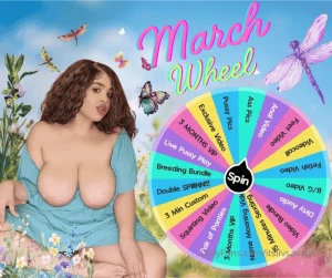March wheel tip only 10 to spin my mega wheel for march this is the