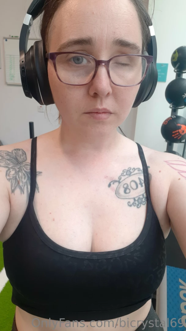 Too hot for clothes in the gym 