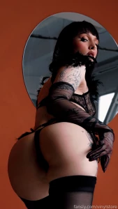 Dramatic stockings nylon pantyhose lingerie nude tease tattoo heels part 1