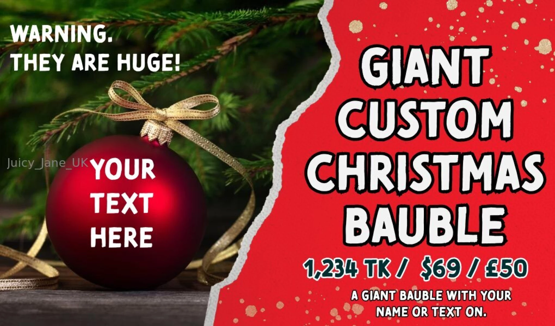 I want all the giant balls xx 1 giant bauble 69 or 2x giant baubles 99 