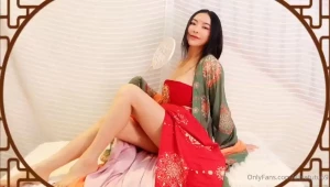 Sexy asian cosplay striptease and showing you every inch of my body