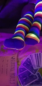 Glo party glo socks so much fun gloparty kneehighs worshipmyfeet