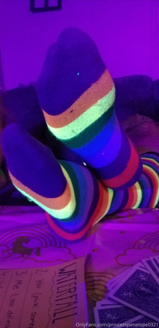 Glo party glo socks so much fun gloparty kneehighs worshipmyfeet part 1 
