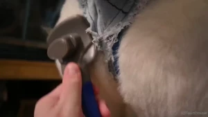 Getting my butt brushed