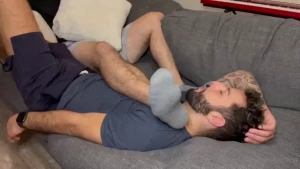 Master drew came over to hang out but i was so tired after work that i