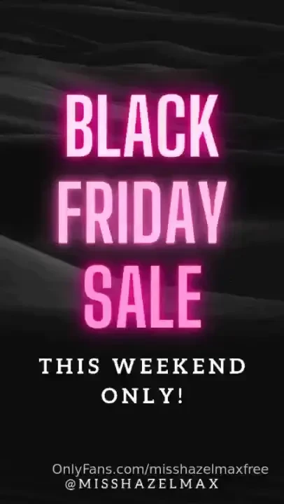 Black friday weekend make sure you keep an eye out on both my pages 