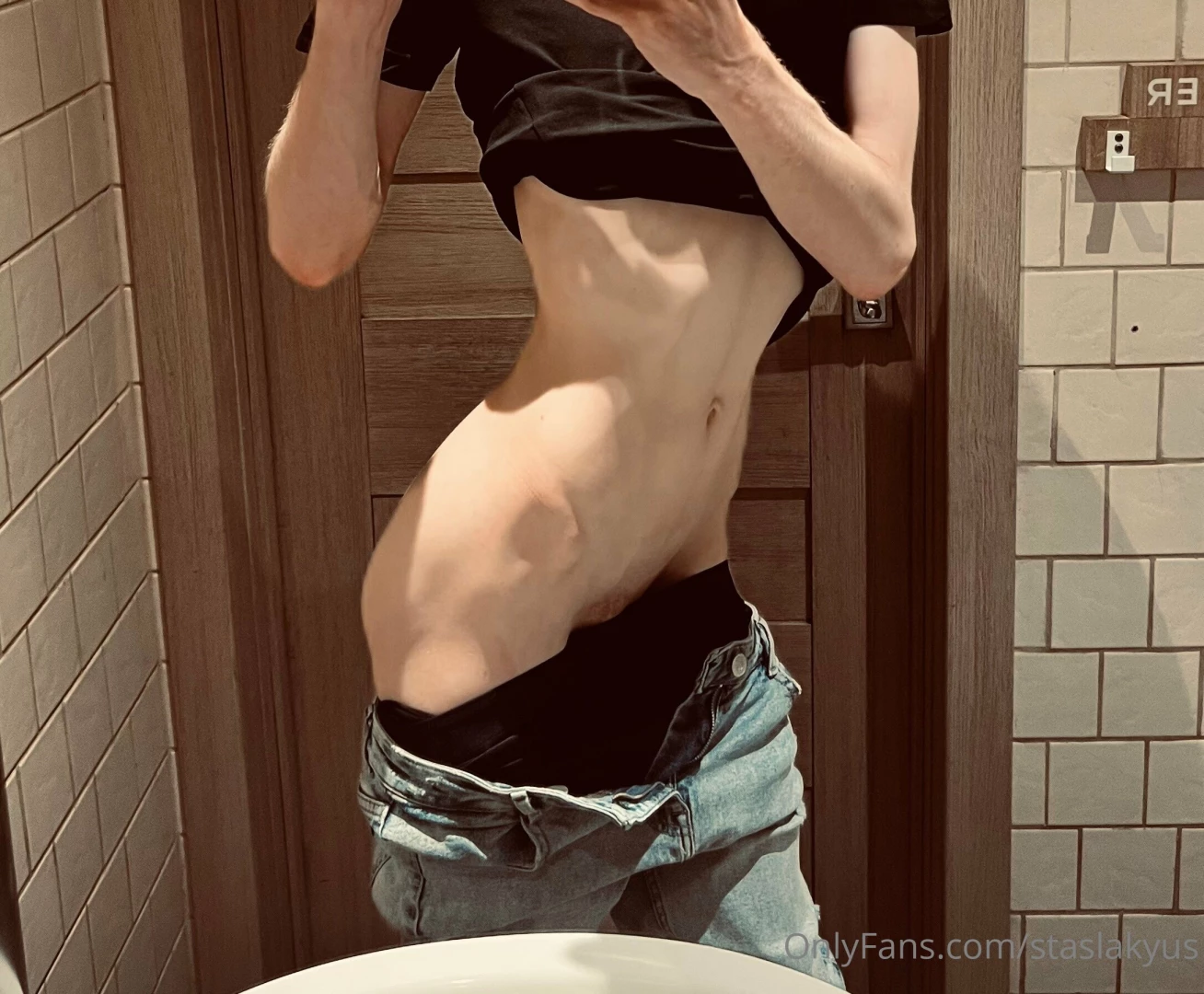 I at this point a man knocks on the door 