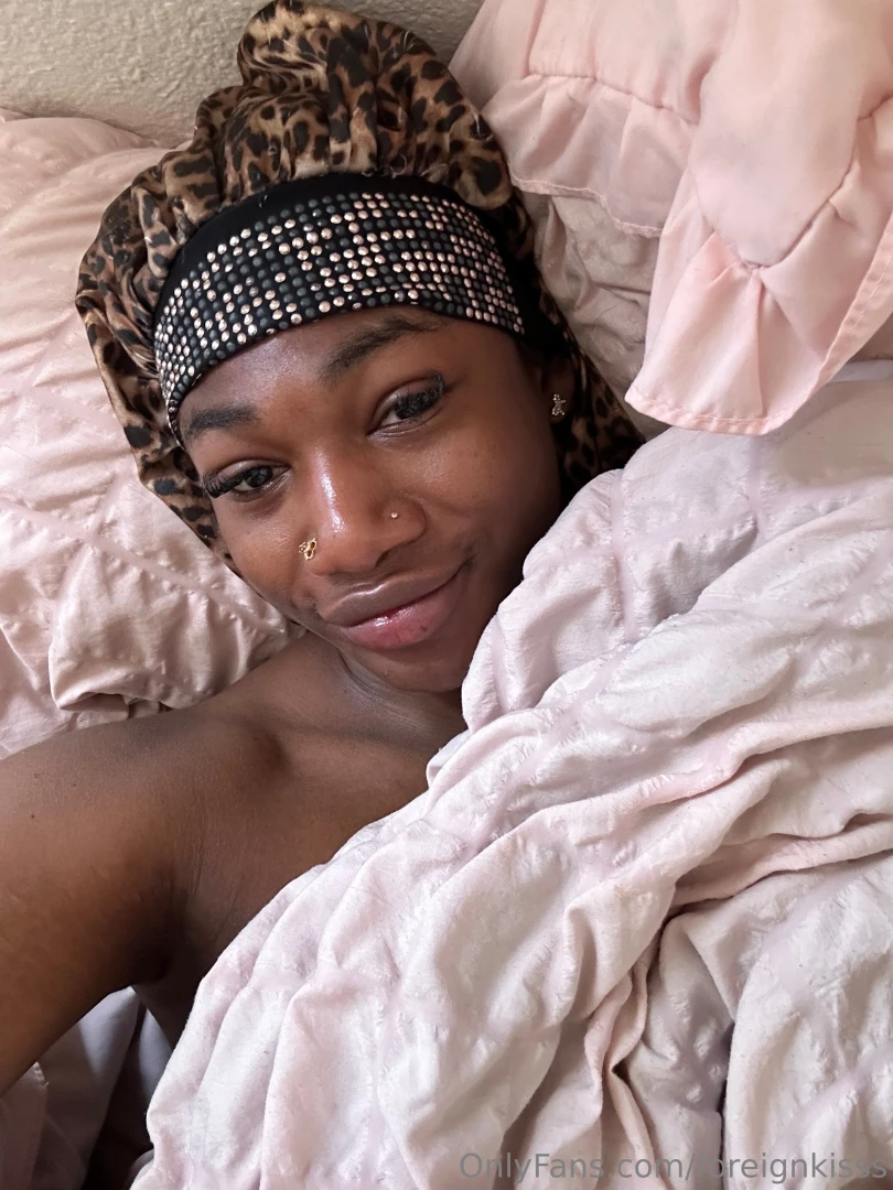 Taking a selfie in bed before a hot shower 